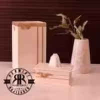 هانی سطل و دستمال بال دار  ساده طوسی 5778