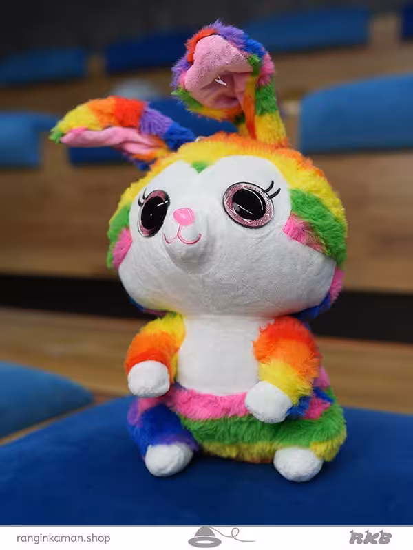 عروسک خرگوش چشم تیله ای Rabbit doll with marble eyes