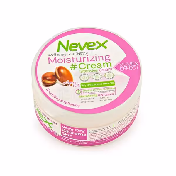 کرم مرطوب کننده نوکس حاوی روغن آرگان و ماکادمیا برای پوست اگزمایی 200 میلی لیتر | Nevex nourishing cream for very dry and eczema prone skin 200ml