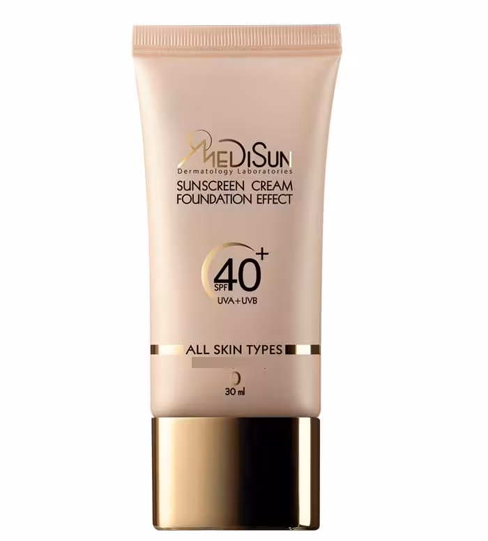 ضدآفتاب کرم پودری مدیسان انواع پوست  SPF 40 بژروشن