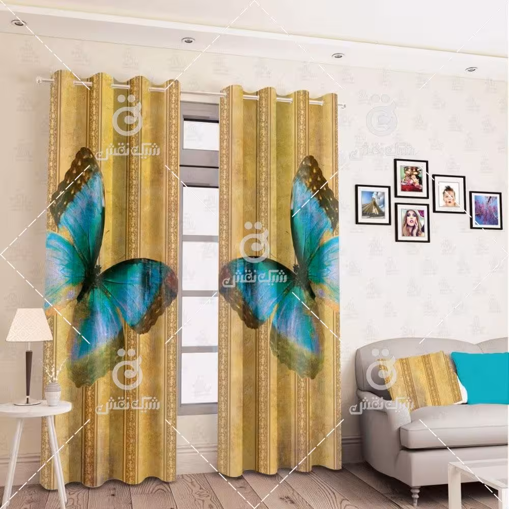 پرده پانچی کد 1098 (طرح پروانه)