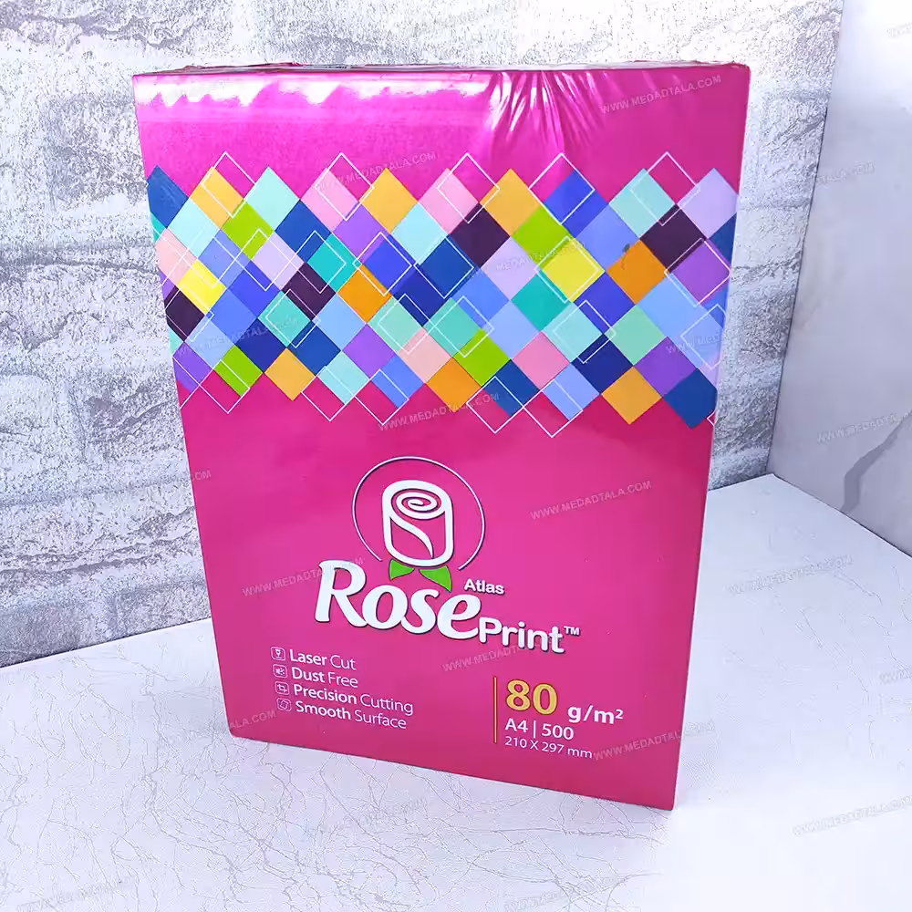 بسته کاغذ A4 رز پرینت 500 عددی