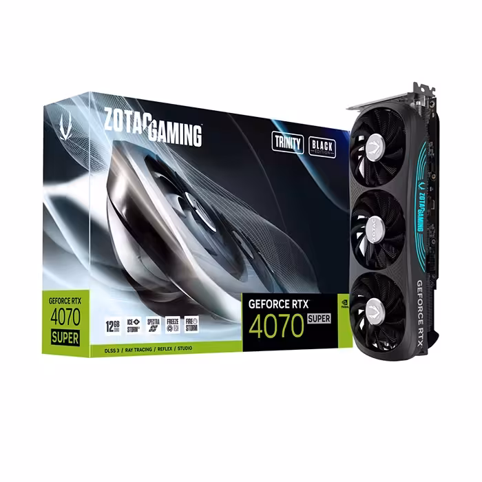 کارت گرافیک زوتاک GeForce RTX 4070 SUPER Trinity Black Edition 12GB