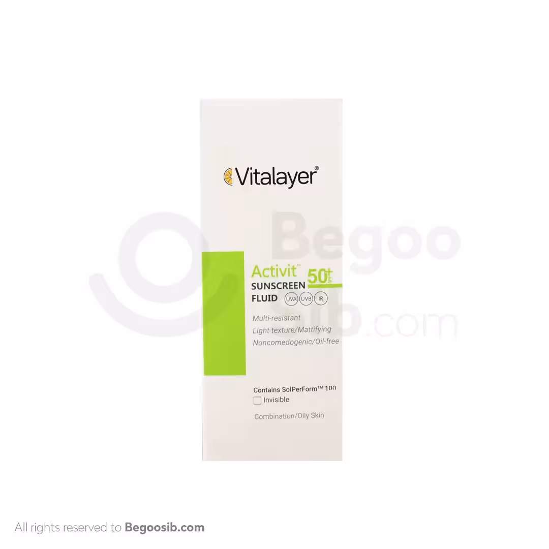 فلوئید ضد آفتاب SPF 50 پوست چرب اکتی ویت ویتالیر 50 میلی لیتری