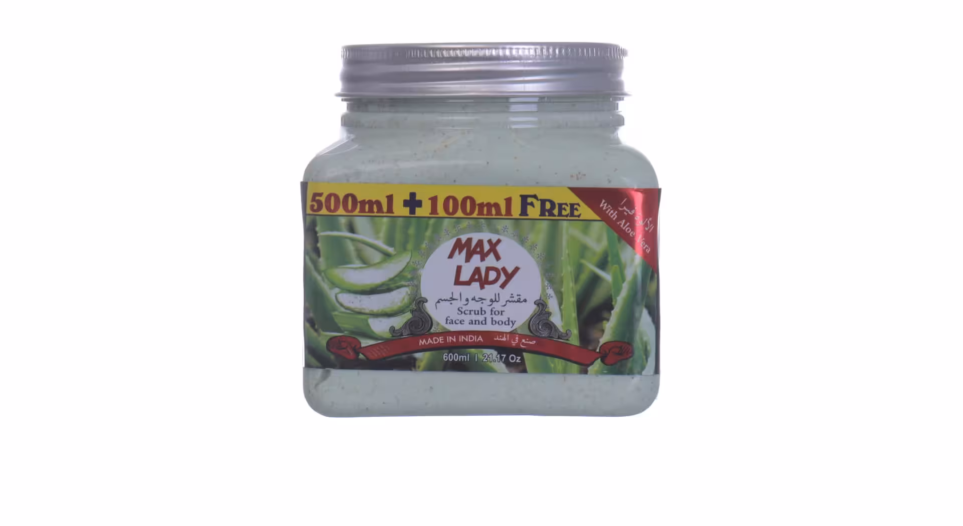 اسکراب شنی صورت و بدن آلوئه ورا مکس لیدی 600ml