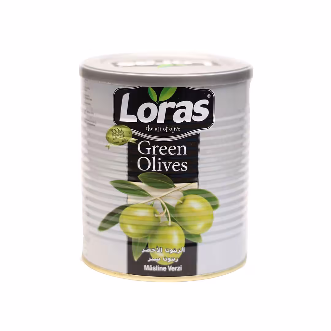 زیتون سبز لوراس loras قوطی 400 گرمی