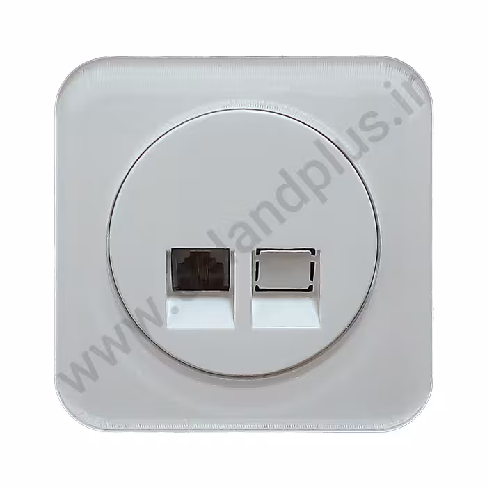 تلفن تک سوکت مدل آدا پلکسی سفید (مکانیزم قاب)