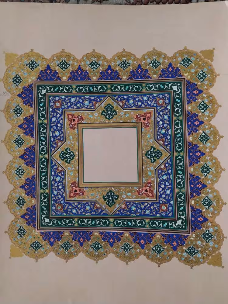 تابلو تذهیب طرح ستاره کد 101256