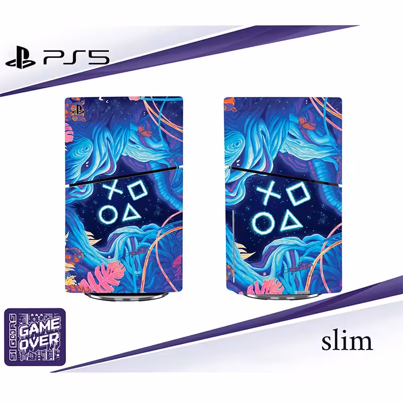 برچسب کنسول PS5 SLIM (GO) طرح دکمه دسته بازی