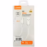 کابل شارژ و دیتا پاوربانکی Type C فست 20 سانتی Ldnio LS540 2.4A