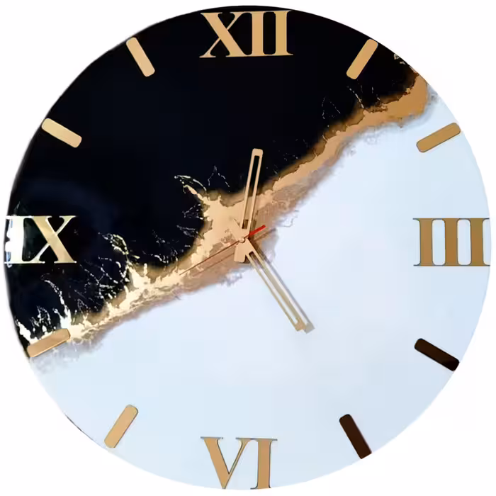 ساعت دیواری رزین جهیزیه عروس قطر40