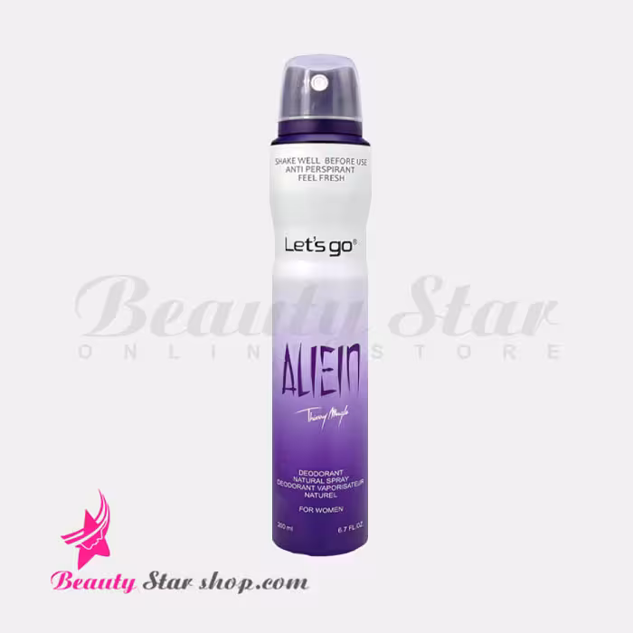 اسپری خوشبو کننده بدن زنانه لتس گو مدل Thierry Mugler Alien حجم 200 میلی لیتر