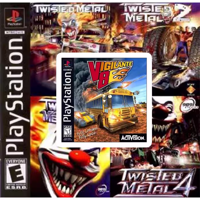 بازی Twisted metal 123   Vigilante PS1