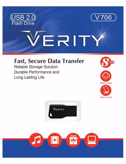 فلش مموری وریتی مدل V706 ظرفیت 8 گیگابایت