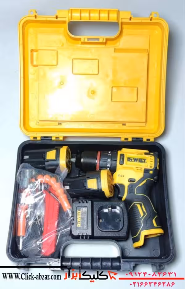 دریل شارژی براشلس دیوالت 24 ولت سه نظام فلزی مدل 24V