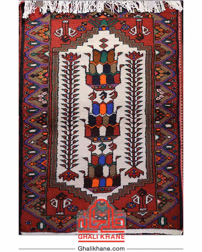 فرش دستبافت ساوه نقشه کاسه گلاب