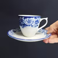 ست 12 پارچه چای خوری چینی توس مدل گل پاروس بسته 6 6 عددی با ارسال رایگان