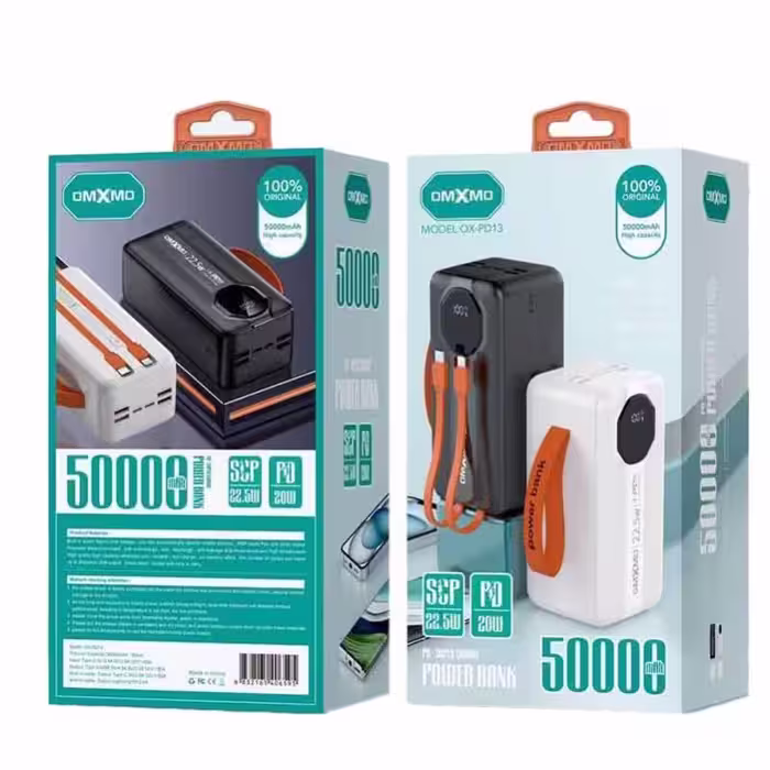 پاوربانک 50000 میلی آمپر OMXMO OX-PD13