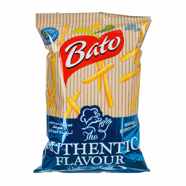 چیپس خلال سیب زمینی نمکی باتو 85 گرمی