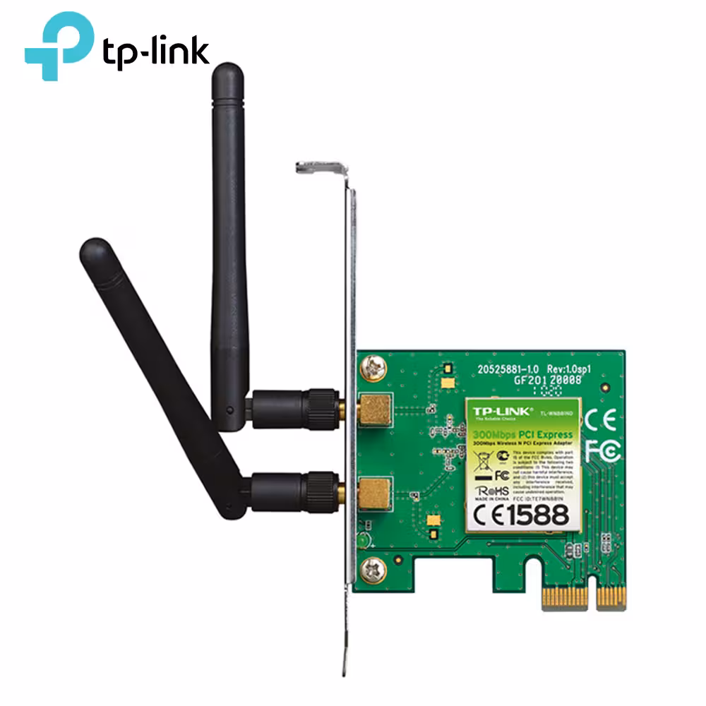 کارت شبکه PCI-E وایرلس N300 تی پی لینک مدل TP-Link TL-WN881ND