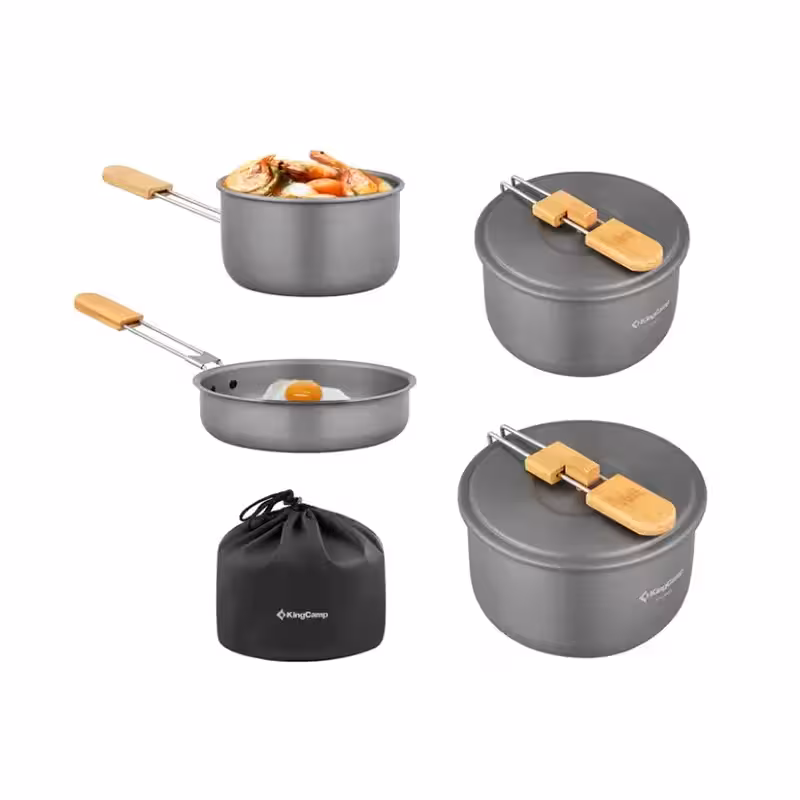 ست قابلمه و تابه مسافرتی کینگ کمپ KA2126