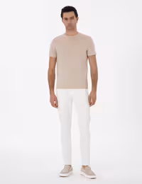 شلوار جین اسلیم فیت مردانه سفید کاشارل