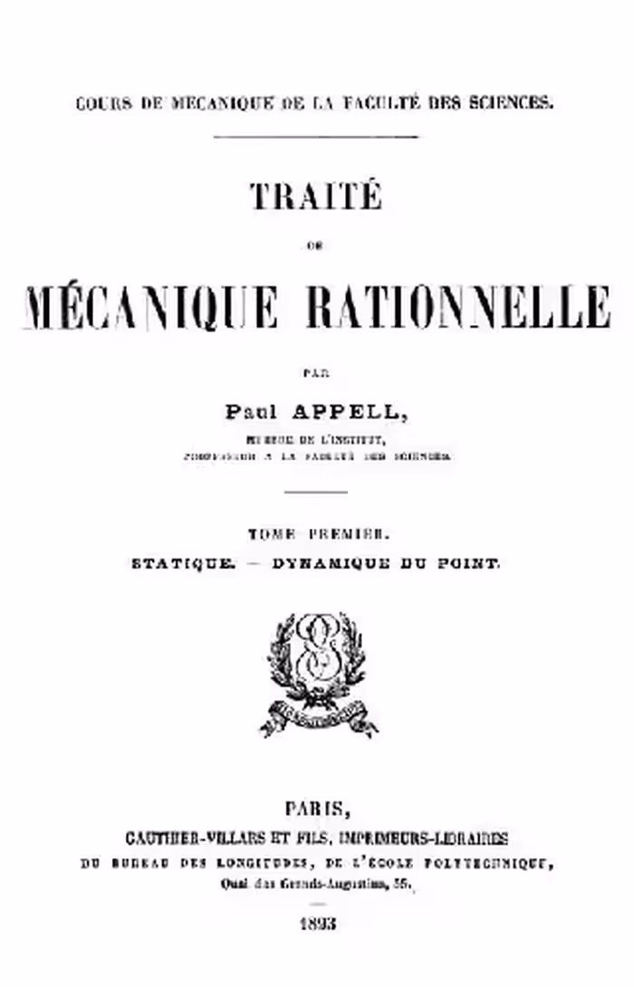 خرید و دانلود نسخه کامل کتاب Traite de mecanique rationnelle, tome 1