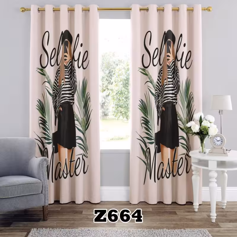 پرده سه بعدی طرح دخترانه