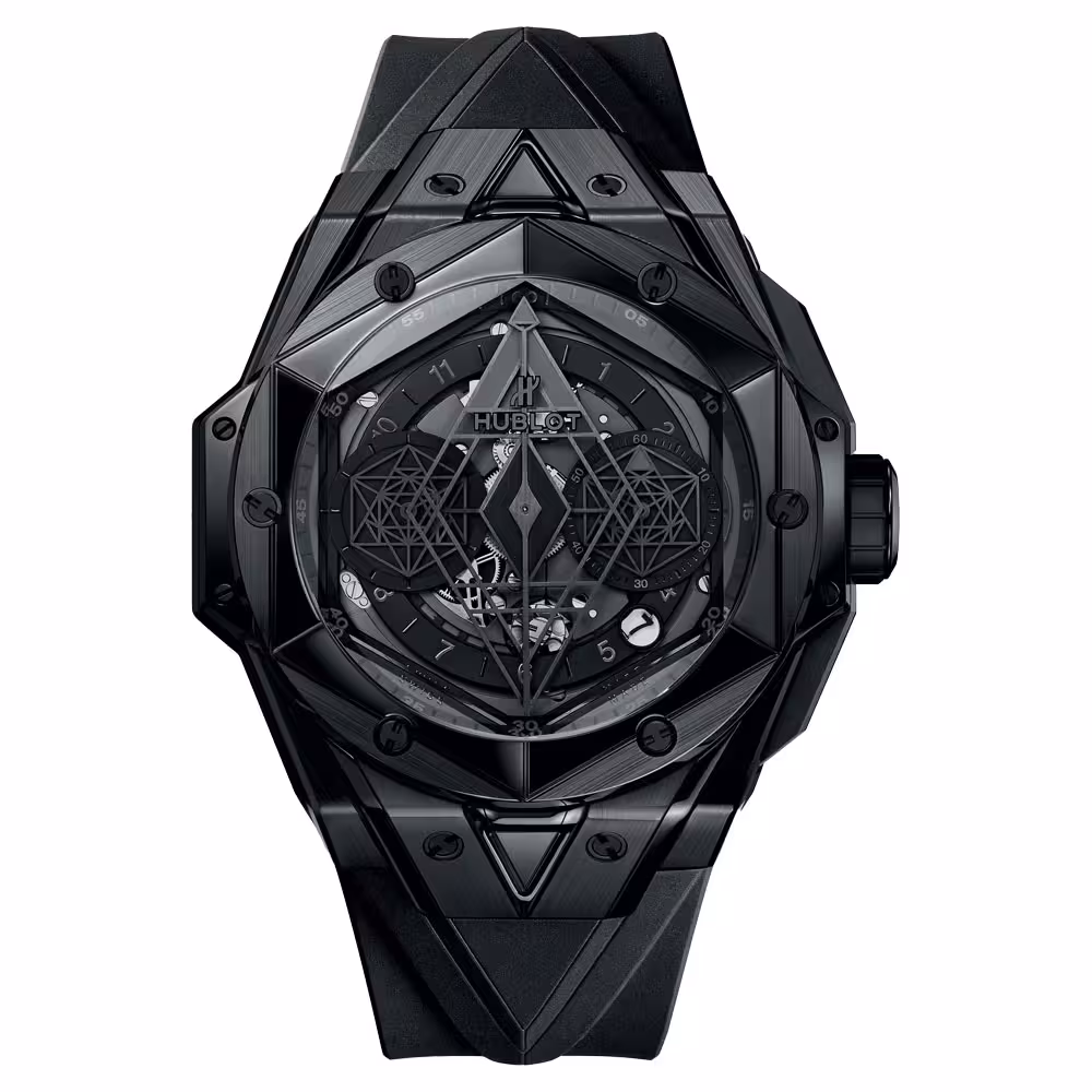 ساعت مچی مردانه هابلوت مدل Hublot Unico Sang Bleu ll Black