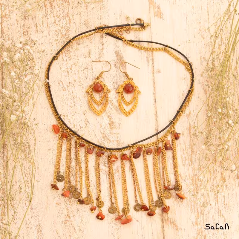 نیم ست سنگی لاله