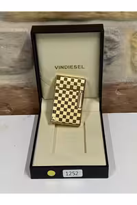 فندک ویندیزل طراحی چهارخانه به رنگ زرد - 9611