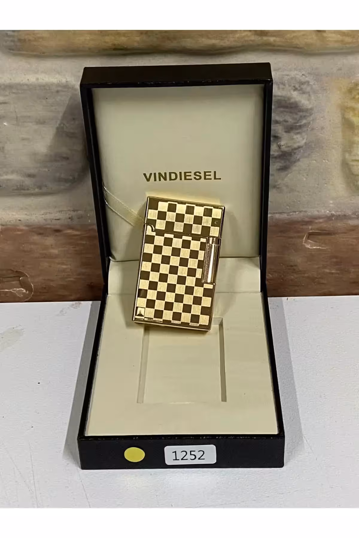 فندک ویندیزل طراحی چهارخانه به رنگ زرد - 9611