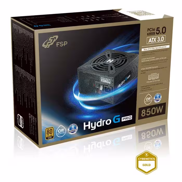 پاور 850 وات هیدرو جی پرو طلایی اف اس پی