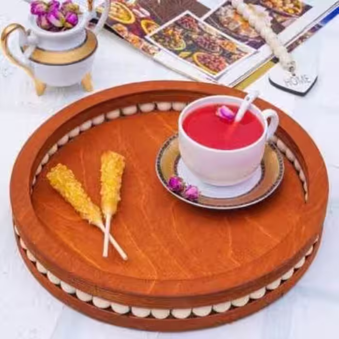 سینی چوبی دور مهره