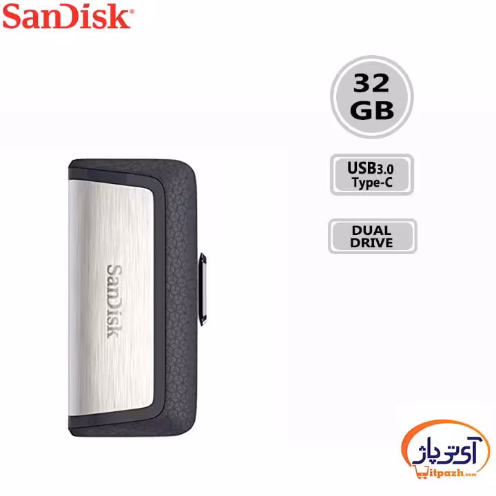 فلش مموری سن دیسک 32 گیگابایت مدل SanDisk Ultra Dual Drive Type-C