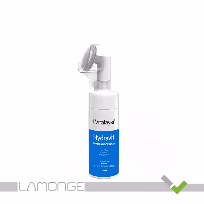فوم شستشوی صورت ویتالیر مدل Hydravit مناسب پوست خشک حجم 150 میلی لیتر