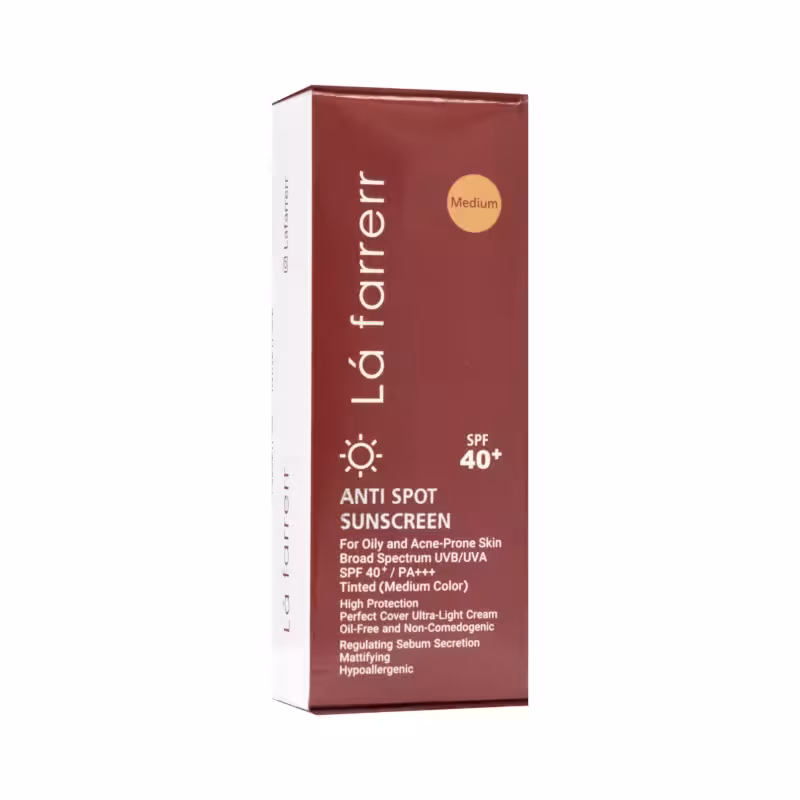 کرم ضد آفتاب و ضد لک SPF40 پوست چرب رنگ متوسط لافارر