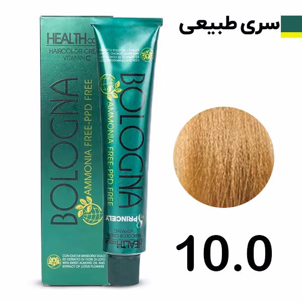 رنگ مو بدون آمونیاک بلونیا سری طبیعی رنگ بلوند پلاتینه شماره10.0 Bologna
