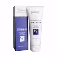 ضد آفتاب کرمی سفید تنورا بر پایه آب غیر جوش زا حجم 75 میل Tanura non-boiling water-based white cream sunscreen, 75 ml