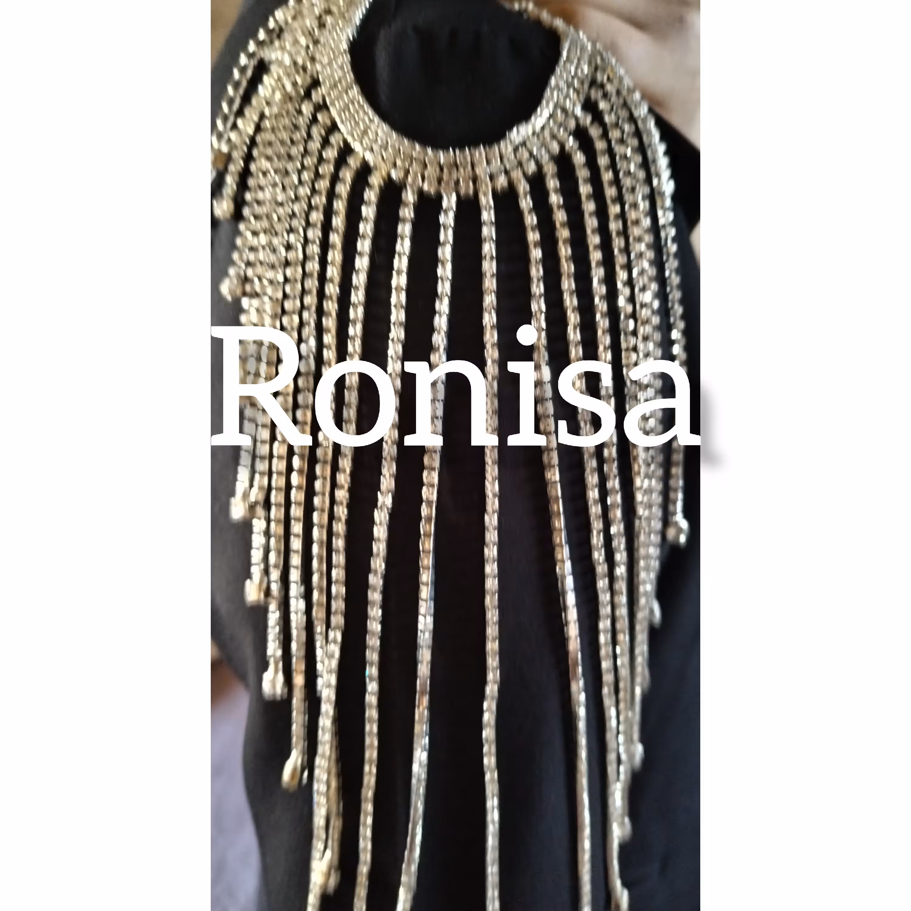 سر دوشی نگین کریستال آبشاری خاص پسند 