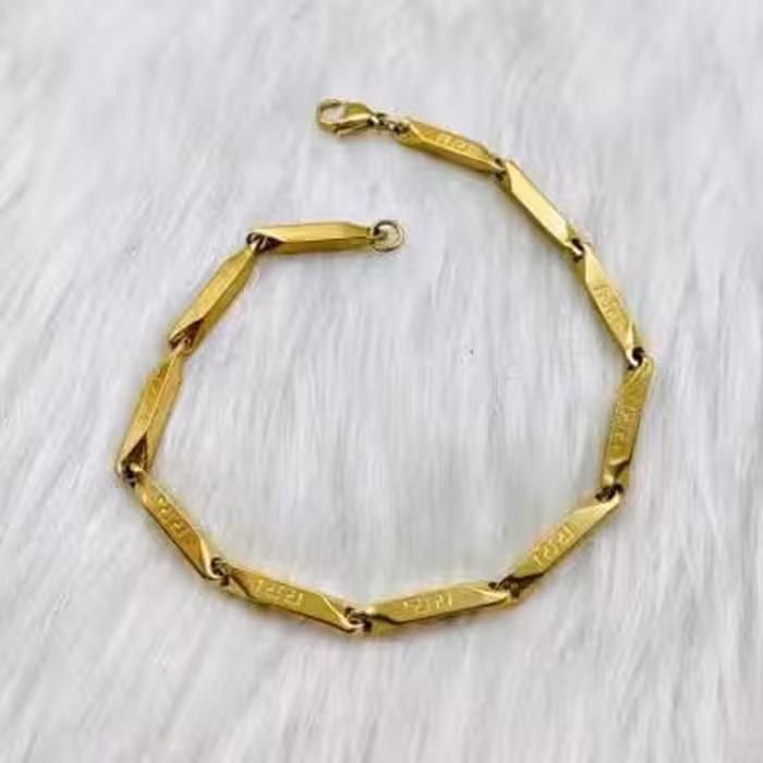 دستبند مدل کبریتی رنگ طلایی