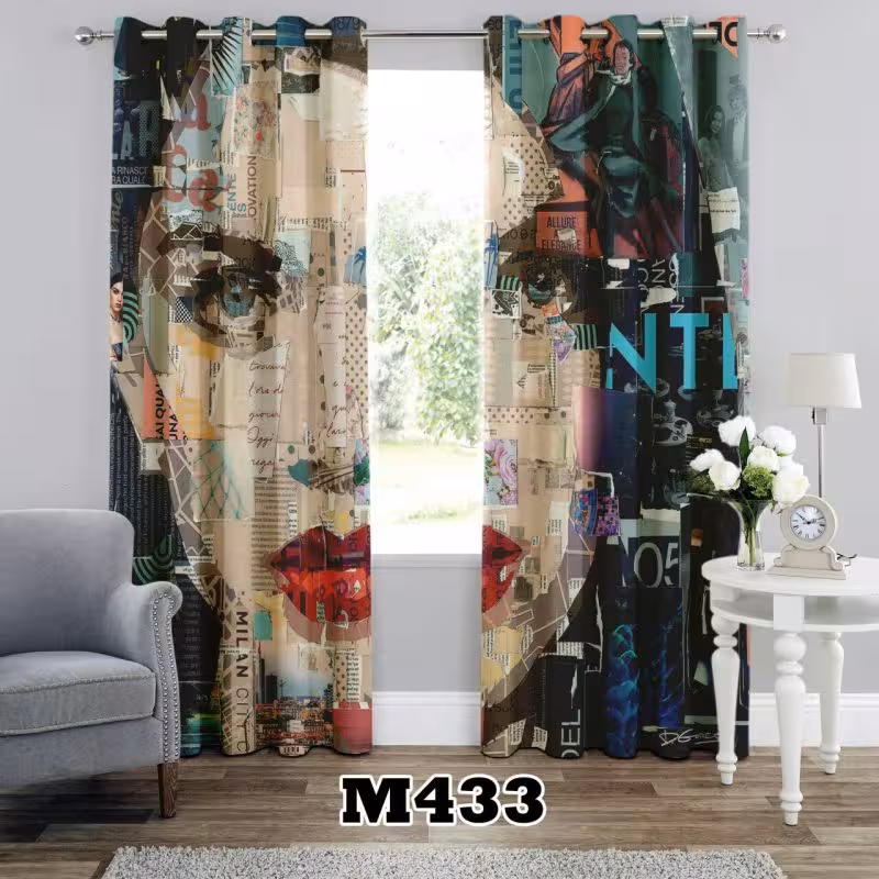 پرده سه بعدی طرح چهره