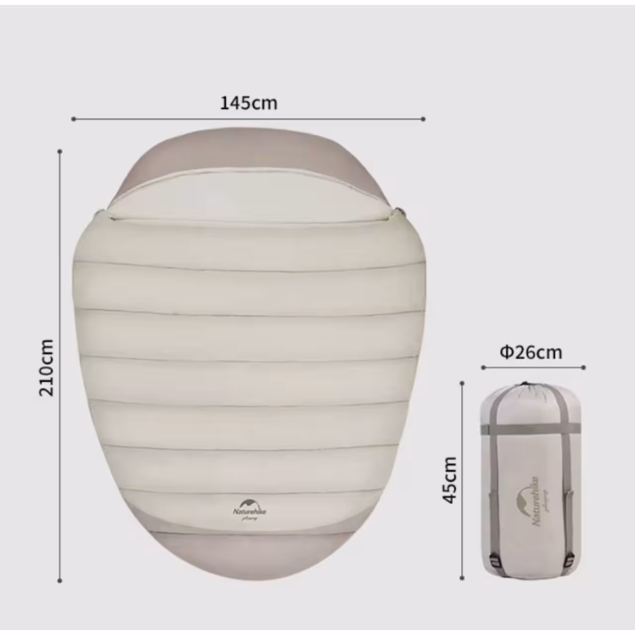 کیسه خواب دو نفره نیچرهایک مدل CNH22SD003