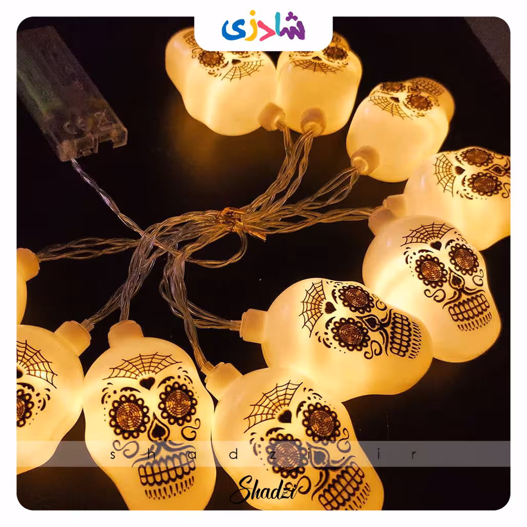 ریسه چراغدار اسکلتی هالووین