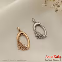 آویز دخترانه ژوپینگ مدل بیضی نگینی کد GNB161056W