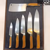 سرویس 6 تایی چاقو و ساطور آشپزخانه زنجان ست تیشه