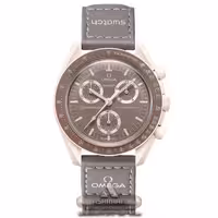 ساعت امگا سواچ طوسی Omega x Swatch Speedmaster GR