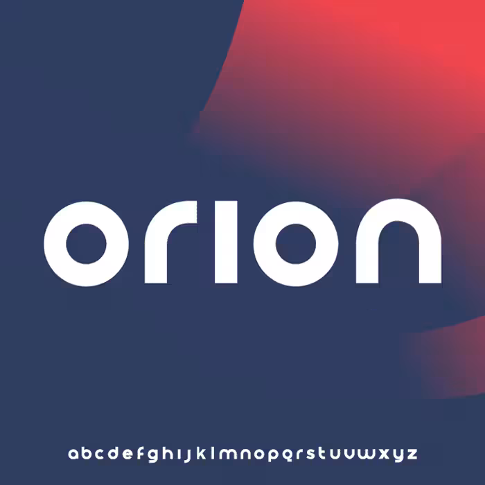 فونت انگلیسی تایپوگرافی Orion برای ایلاستریتور