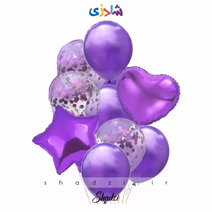 پک 10عددی بادکنک بنفش