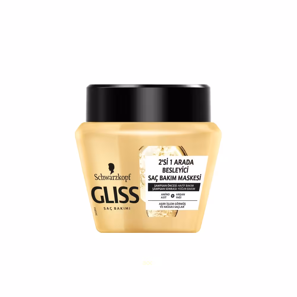 ماسک مو طلایی GLISS گلیس مناسب موهای حساس و آسیب دیده 300 میل